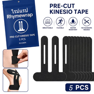 Rhymewrap เทปพยุงเข่าแบบสำเร็จรูป 5 ชิ้น กันน้ำ ยืดหยุ่นสูง ระบายอากาศ เทปซัพพอร์ตเข่า