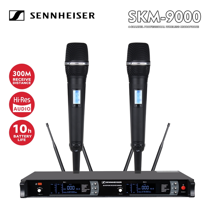 ไมโครโฟนไร้สาย Sennheiser SKM9000, UHF ไมโครโฟนไร้สายระดับมืออาชีพที่ปรับความถี่และระดับเสียงได้ UHB