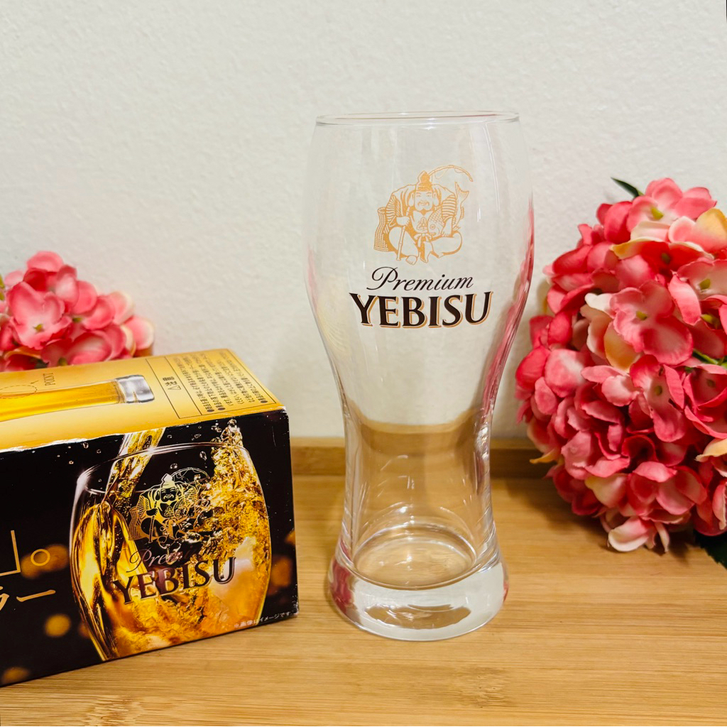 แก้วเบียร์ Premium YEBISU มือสอง จากญี่ปุ่น