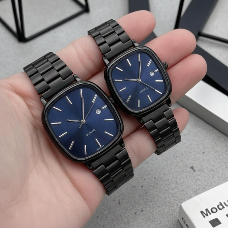 นาฬิกาข้อมือแฟชั่น สายเลส สายปรับขนาดได้ ชาย-หญิง มีวันที่บอก ราคา ถูกที่สุด ดีลบีเคเค แกลเลอรีภาพที่ 6