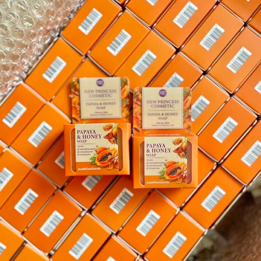 {สั่งในไลฟ์สด ลด100.- } 💖🍅 สบู่หน้าใสมะละกอน้ำผึ้ง ผิวหน้ากระจ่างใส ขนาด 60 g.