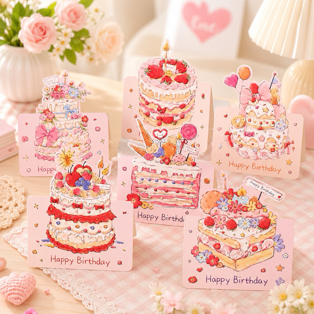 พร้อมส่ง การ์ดอวยพรวันเกิด Birthday Card น่ารัก