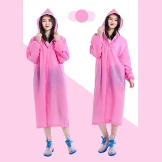(พร้อมส่ง)Cici186เสื้อกันฝน เสื้อกันฝนผู้ใหญ่ EVA คุณภาพดี เสื้อคลุมกันฝนคุณภาพดี น้ำหนักเบา แบบกระดุมติดง่าย พกพาสะดวก