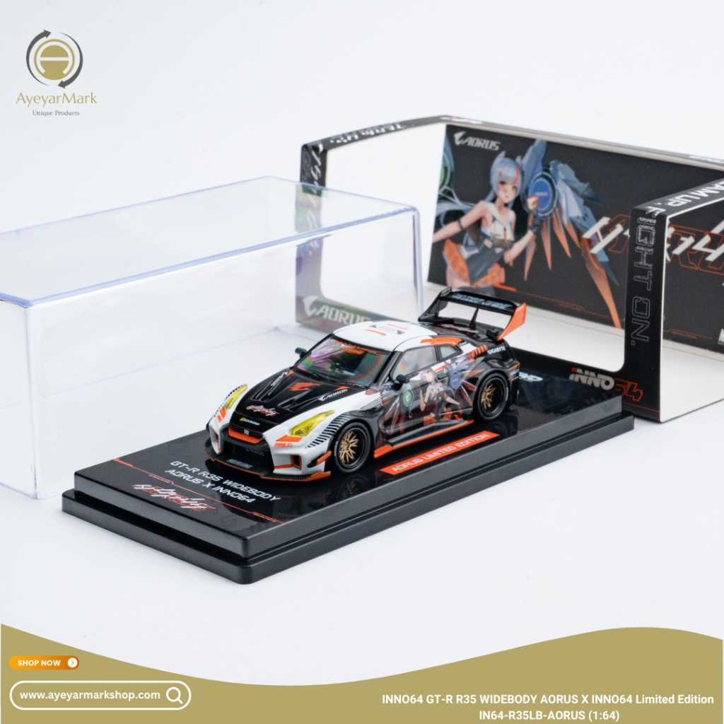 INNO64 GT-R R35 WIDEBODY AORUS X INNO64 Limited Edition IN64-R35LB-AORUS (1:64)