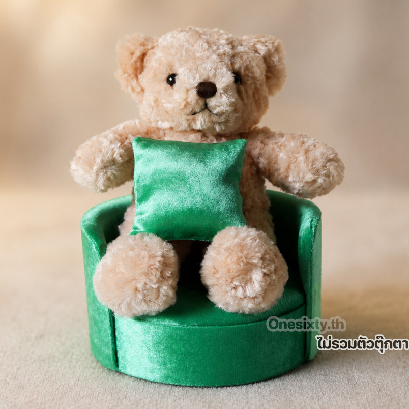 โซฟาตุ๊กตาไซส์ใหญ่ โซฟา ตุ๊กตาหมี สีชมพู สีเขียว **ไม่รวมตัวตุ๊กตา**