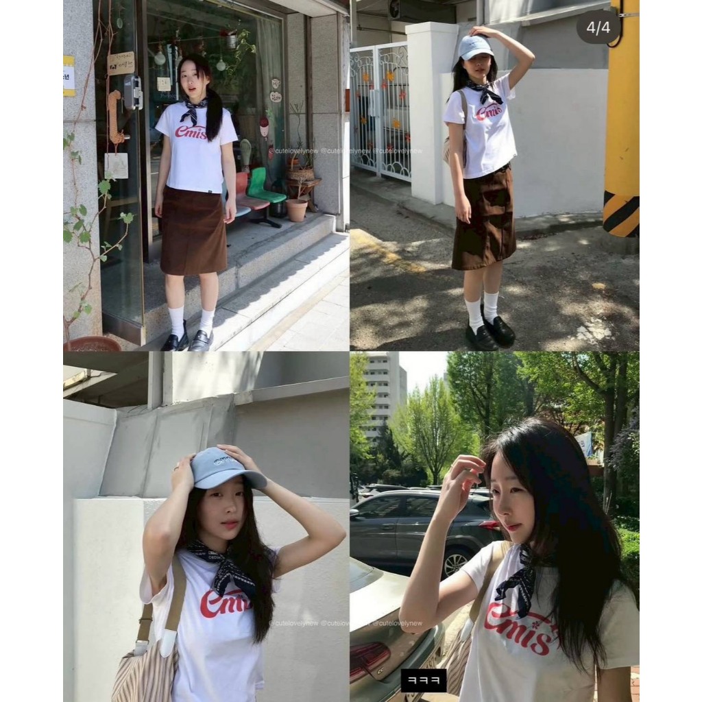 emis เสื้อยืดแขนสั้น T-shirt Cotton (spandex) ***ก่อนกดสั่งซื้อ รบกวนลูกค้าส่งรูปแจ้งสีแจ้งsizeก่อนน