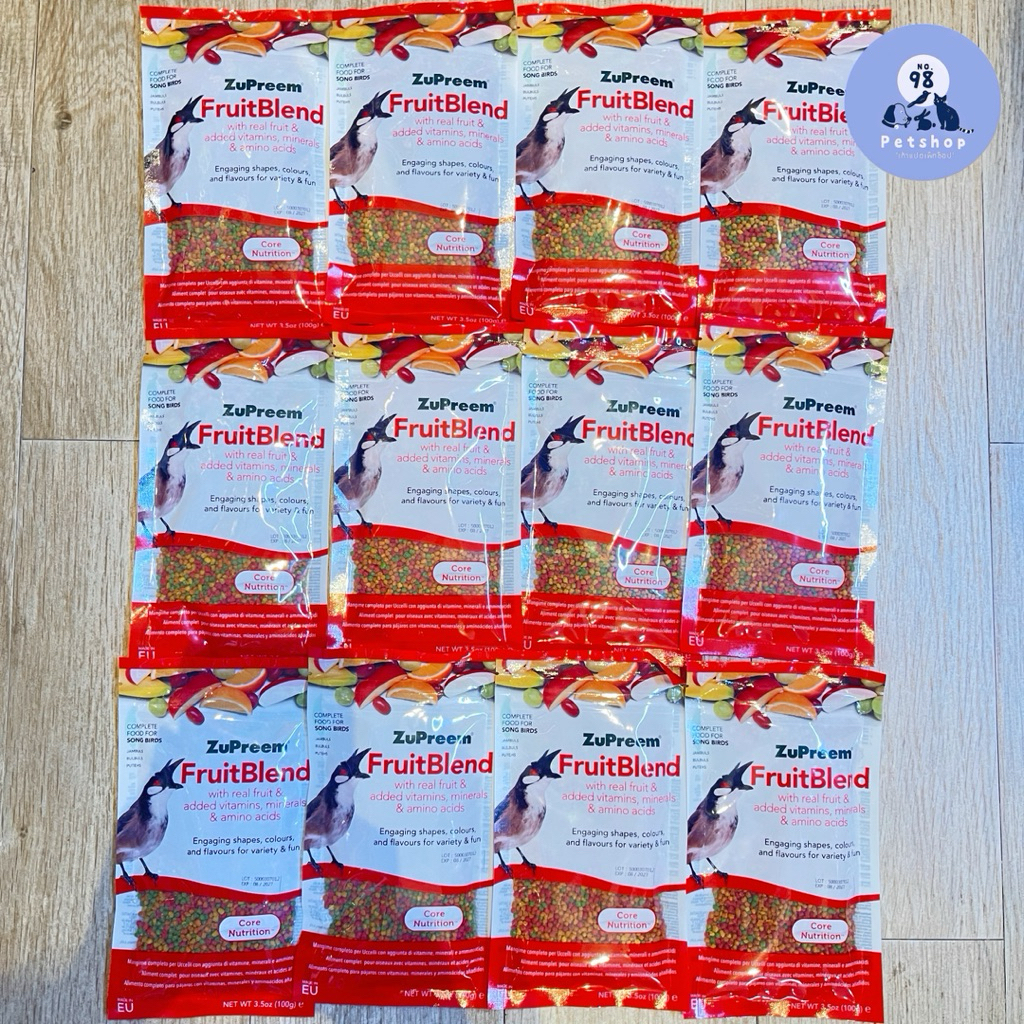 [ 12 ซอง ] Zupreem ซูพรีม อาหารนกกรงหัวจุก 100 กรัม ยกโหล *สินค้าแพ็คเกจใหม่