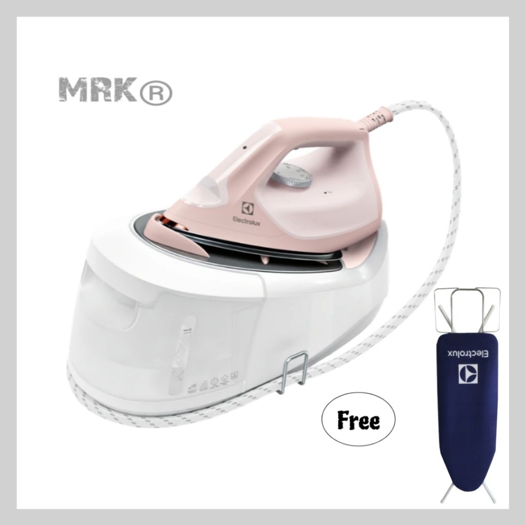 Electrolux E6SS1-40PP เตารดไอน้าแบบแยกหม้อต้ม 1.2 ลิตร 2400 วัตต์ (สชมพู) แถมฟรี โต้ะรีดผ้า