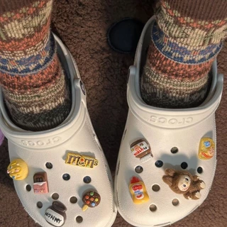 MIPH ที่ติดรองเท้า crocs เซ็ต ,ส่งจากไทย ลาบูบู้ crocs เกาหลี ชุด, การ์ตูนน่ารัก DIY จิบ บิท