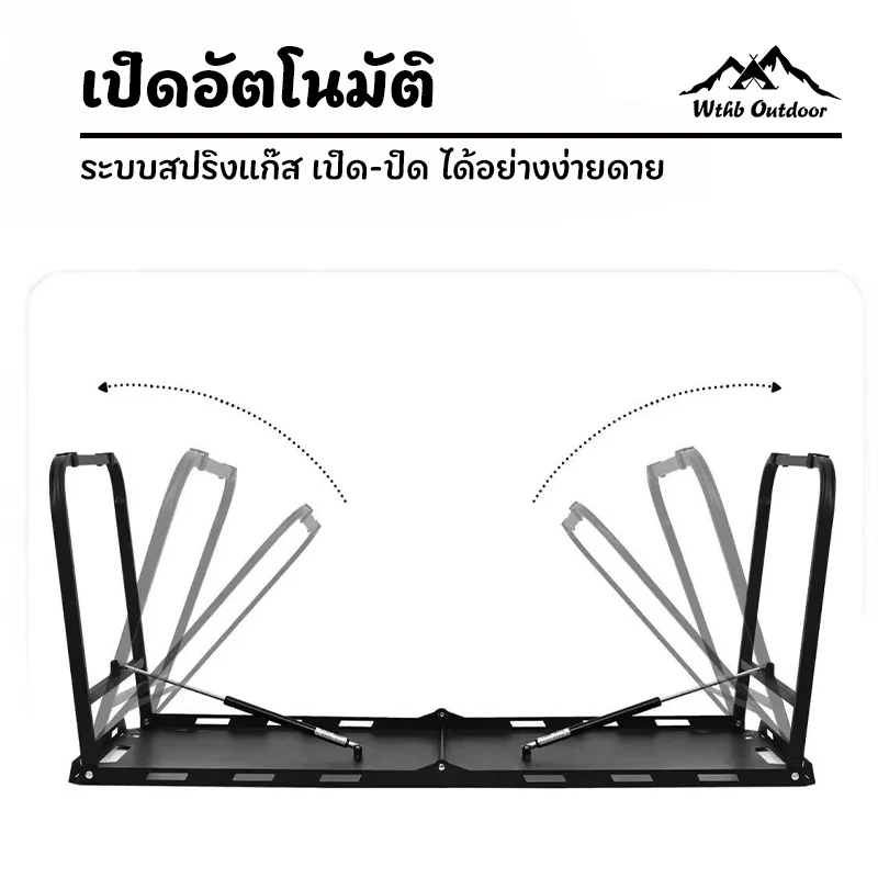 WTHB โต๊ะแคมป์ปิ้ง (ตารางยุทธวิธี) พับได้ แบบพกพา สำหรับกลางแจ้ง รับน้ำหนักดี มาพร้อมกระเป๋าเก็บของ thumbnail 4