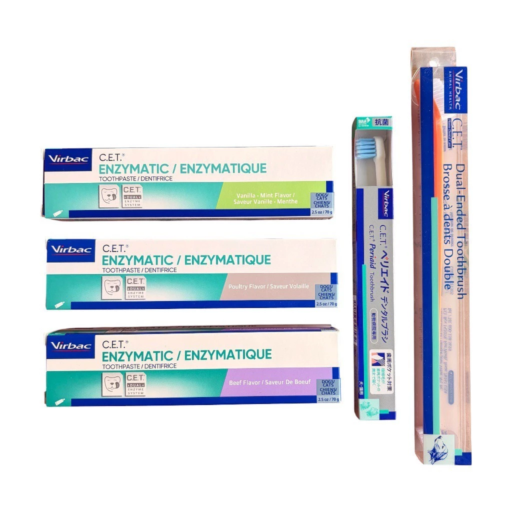 Virbac C.E.T Toothpaste ยาสีฟันสำหรับสุนัขและแมว 70 กรัม