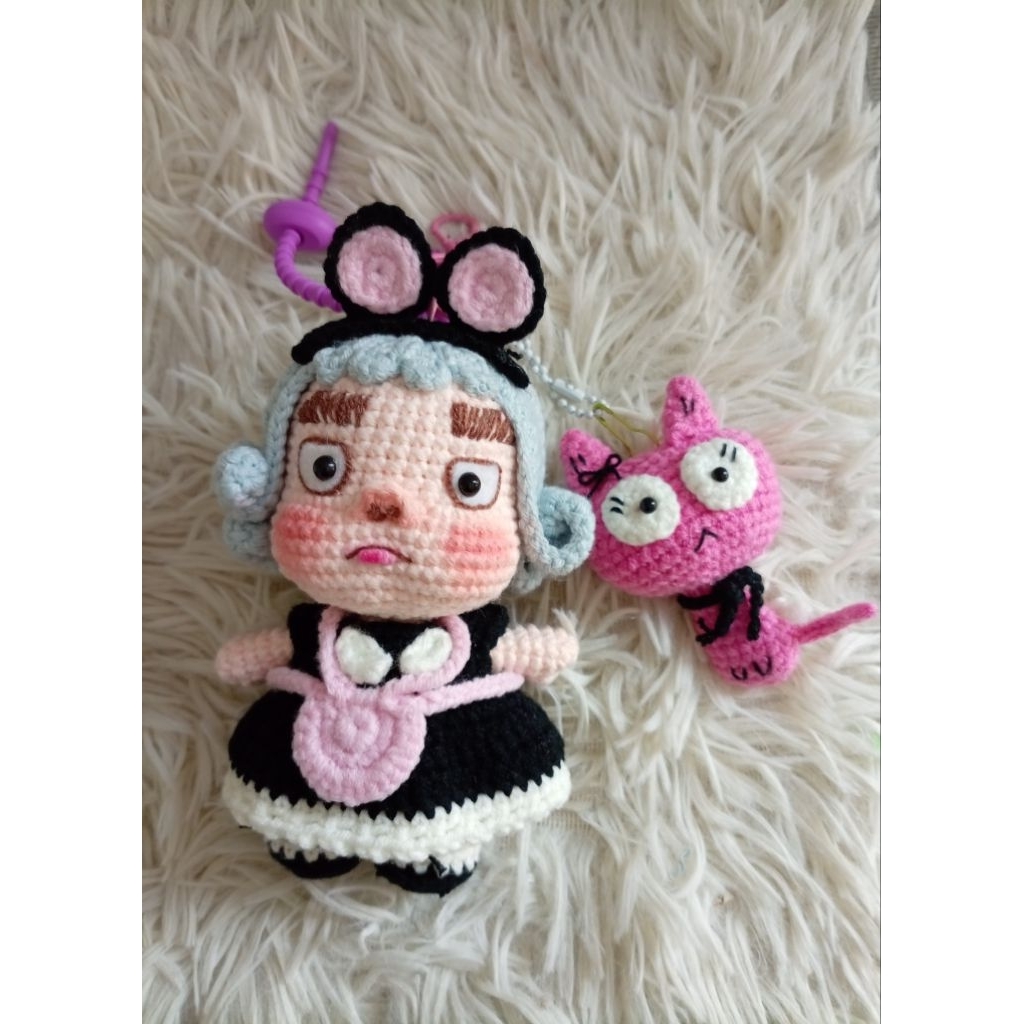 น้องหน้าบูด Moody girl👧🏻พวงกุญแจ ห้อยกระเป๋า
