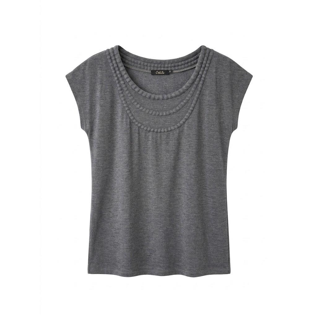 Odile เสื้อยืดคอกลม รุ่น S23TS13GY
