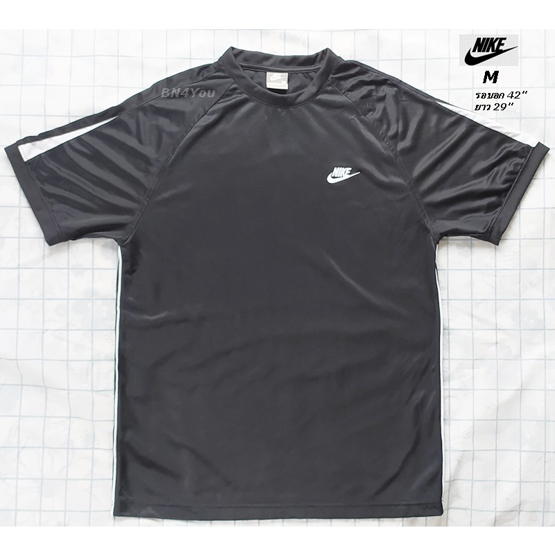 NIKE เสื้อกีฬา-สีดำ ไซส์ M42"(มือสองสภาพใหม่)