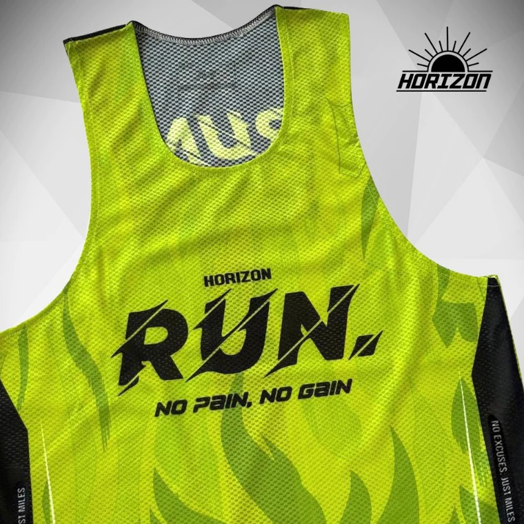 Horizon RUN no pain no gain เสื้อกีฬา เสื้อวิ่ง ULTRA LIGHT เบาบาง Sport Running Jersey