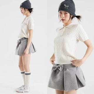 (พร้อมส่ง)Bemingtop765(S-L) - Beming Basic Polo ดีเทลใกล้เคียงกับ Luna ต่างเรื่องแพทเทิร์นใหญ่กว่า ใส่สบาย