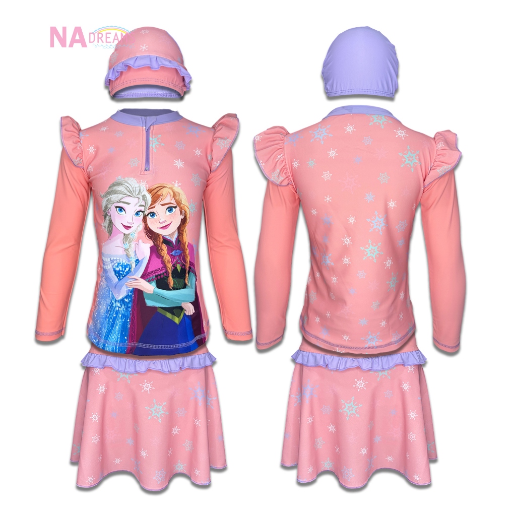 Disney مايوه بنات قطعتين Frozen ‏(بلوزة وتنورة بنطلون) — صورة 4