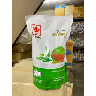 เครื่องดื่มชนิดผง หัวผงชาเขียว, ข้าวโพด, แคนตาลูป ตรา Red Leaf 1 กก. ผงเข้มข้น หอม สำหรับเครื่องดื่ม เบเกอรี่ และขนมหวาน
