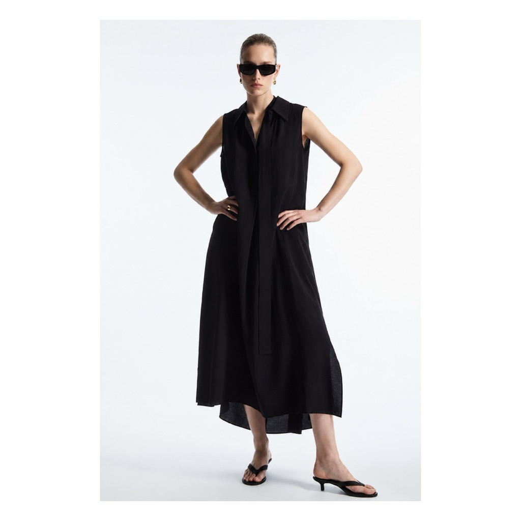 เชิ้ตเดรส COS Sleeveless Midi Shirt Dress (used สภาพดี)
