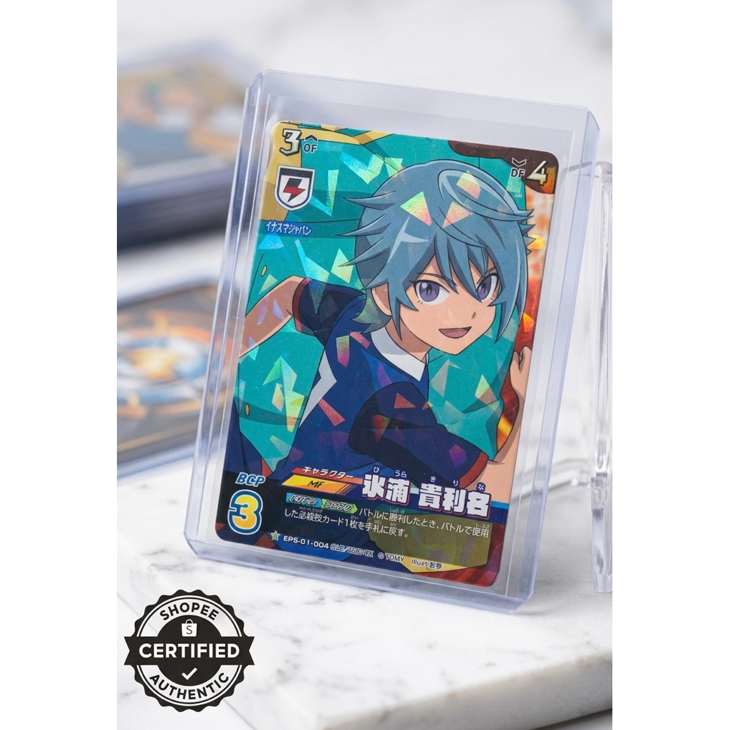 [แท้ญี่ปุ่น] การ์ด Inazuma Eleven Playca: Kirina Hiura (EPS-01-004) ระดับ BCP ฟอยล์รุ้งหายาก [Condit