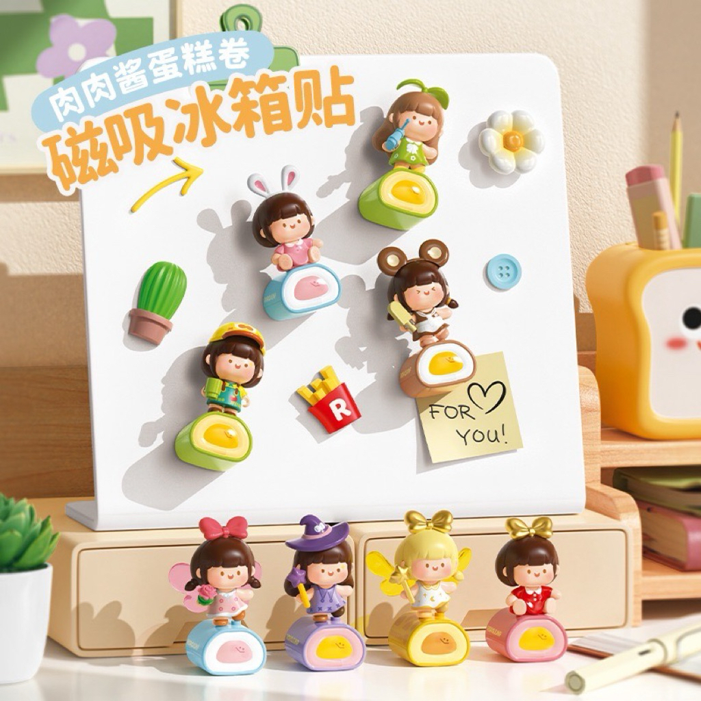 (ย119)โมเดล : Roro Jump Honey Cake Magnet Series Blind Box