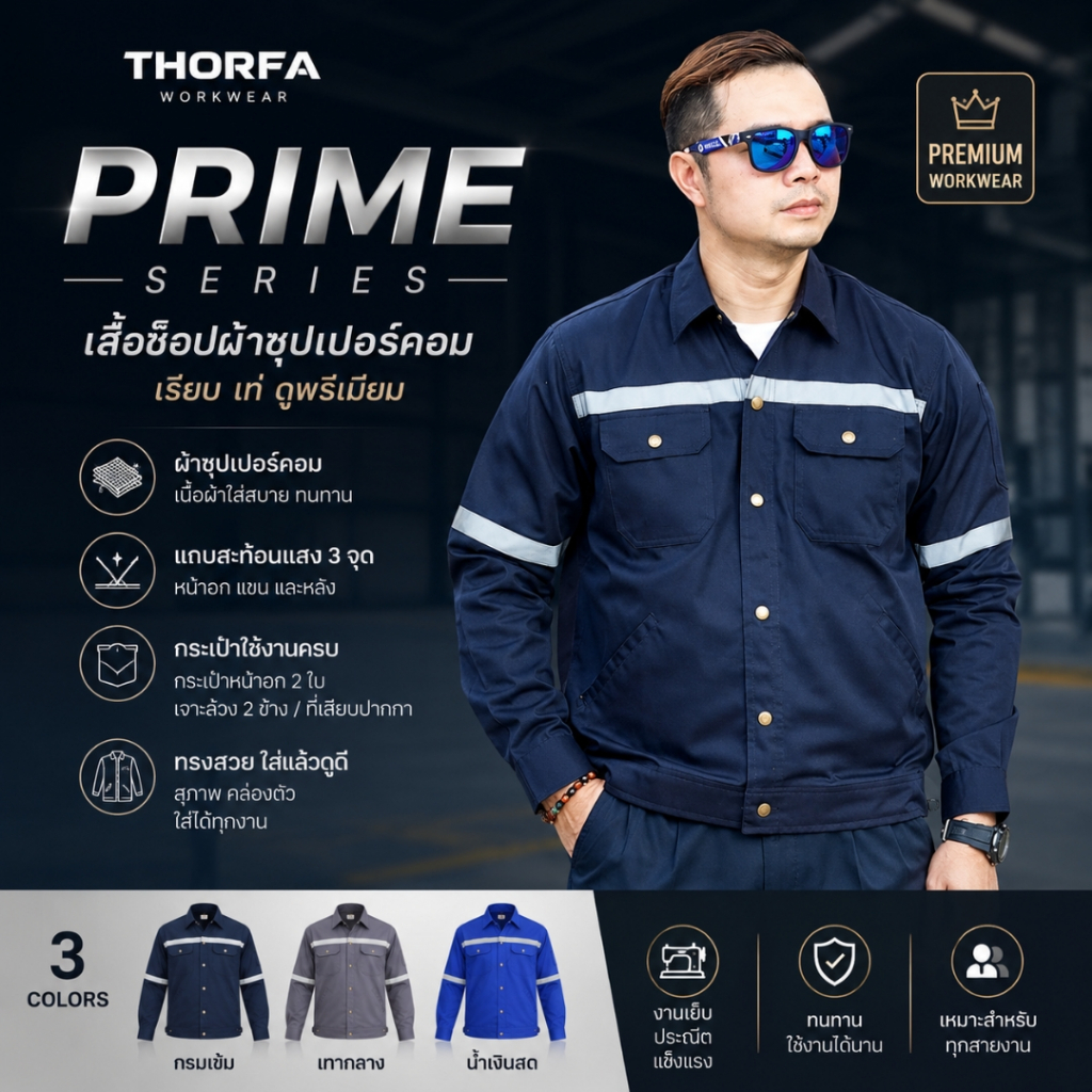 [สินค้าพร้อมส่ง] เสื้อชอปผ้าคอมทวิว เสื้อคลุมตัวนอกเหมาะกับใส่คลุมออกหน้างาน เนื้อผ้าสวมใส่สบายไม่ร้อน