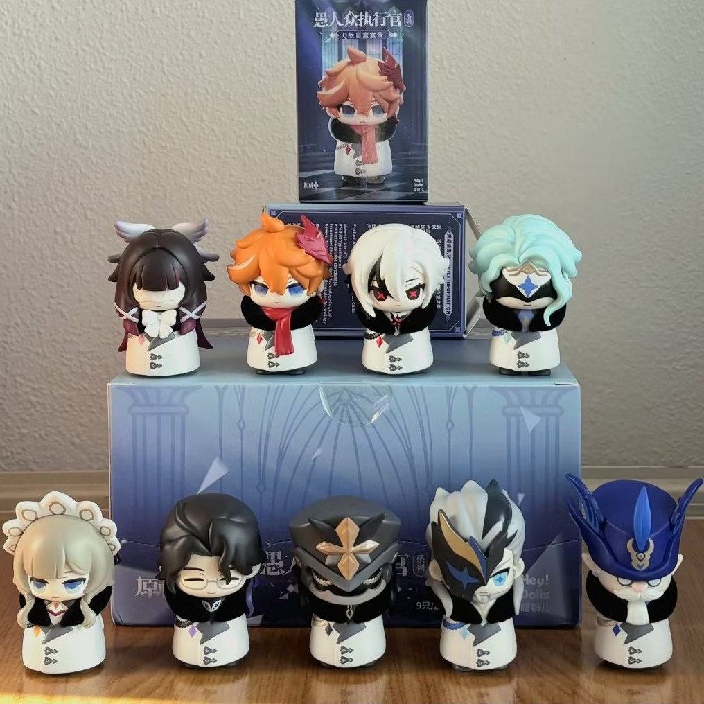 (พร้อมส่ง)ของแท้ Genshin Fatui Harbingers mini figure ฟิกเกอร์ฟาทุยเลือกตัว Columbina Dottore Sandrone Pantalone