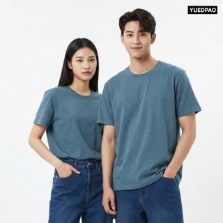 Yuedpao Ultrasoft Non-Iron (Unisex) - Round Neck เสื้อยืดคอกลม สีพื้น ผ้านุ่ม ใส่สบาย ไม่ย้วย ไม่ต้องรีด Set Deep Sea