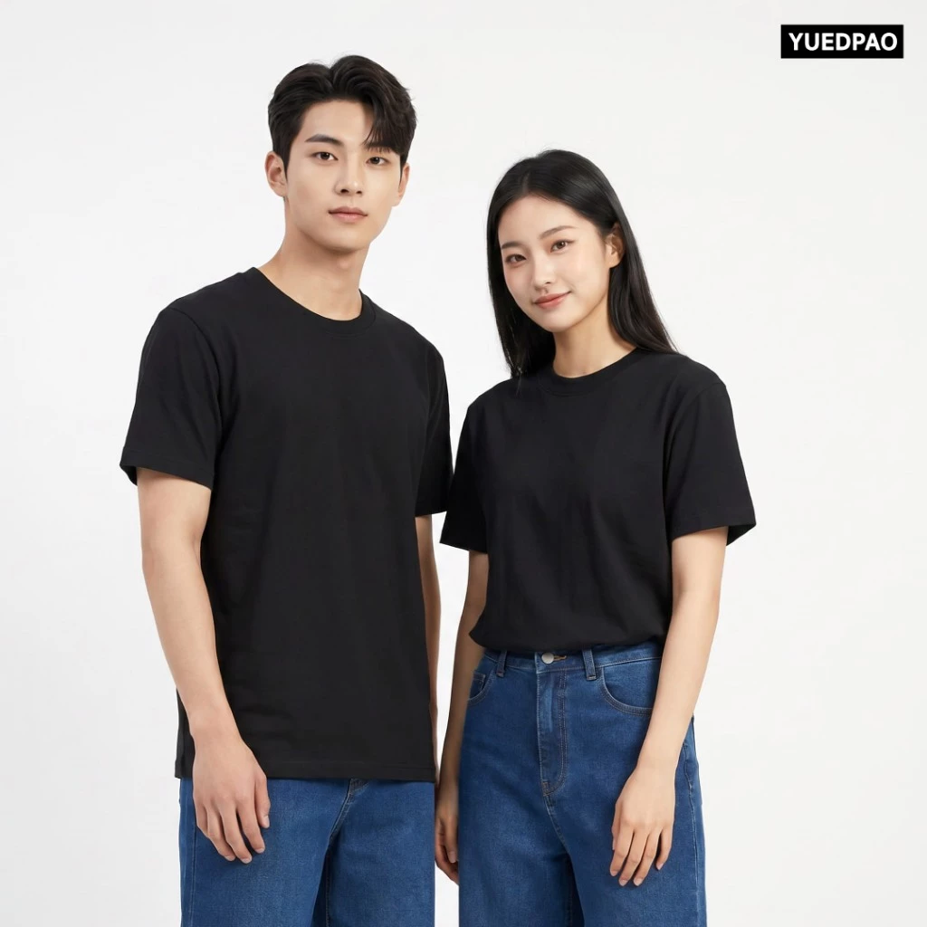 Yuedpao Ultrasoft Non-Iron (Unisex) - Round Neck สี Black เสื้อยืดคอกลม สีดำ ผ้านุ่ม ใส่สบาย ไม่ต้องรีด thumbnail 6