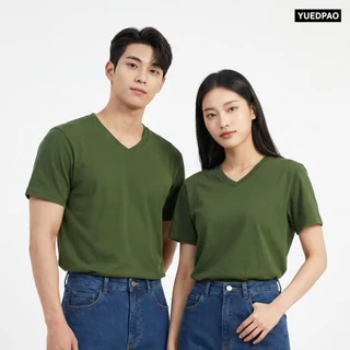 Yuedpao Ultrasoft Non-Iron (Unisex) - V Neck เสื้อยืดคอวี สีพื้น ผ้านุ่ม ใส่สบาย ไม่ต้องรีด เสื้อยืดเปล่า Set Colorful