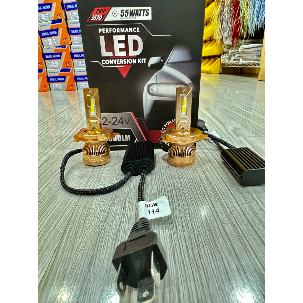 โคตรแจ่มไฟหน้ารุ่น V55 กำลังไฟ 55W หลอดสว่าง H/16000LM L/16000 12-24v พร้อมส่งจากไทย