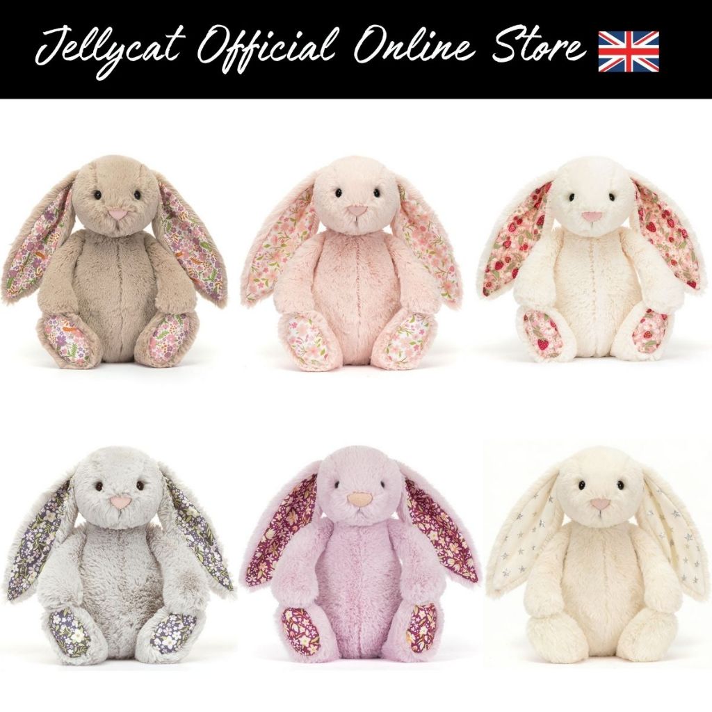 [ถุงผ้าแถมฟรี/ไม่มีบริการปรับแต่ง] ตุ๊กตา Jellycat ของแท้ 100% Blossom Bunny ของเล่นของขวัญ ของขวัญวันเกิด