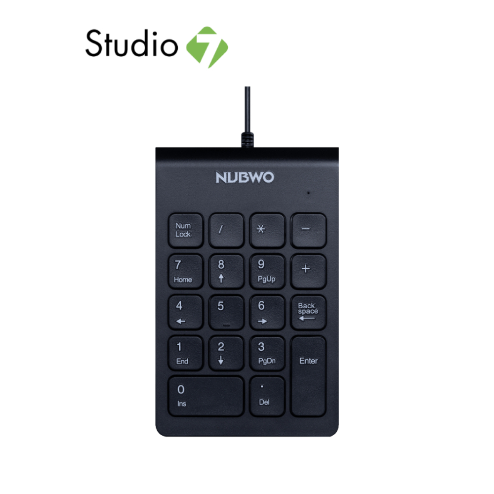 คีย์บอร์ดตัวเลข NUBWO Wired Keyboard Numeric NK46 Black by Studio7