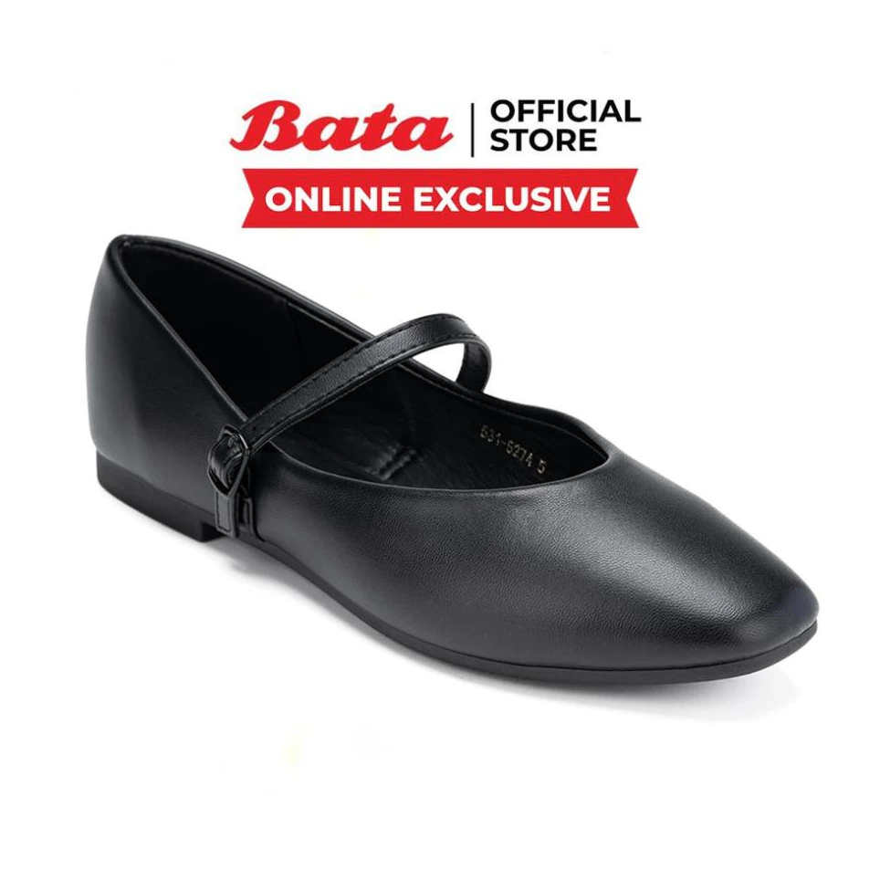 Online Exclusive Bata บาจา รองเท้าส้นแบน แบบสวม สำหรับผู้หญิง สีดำ 5316274 สีขาว 5311274 สีแดงไวน์ 5315274