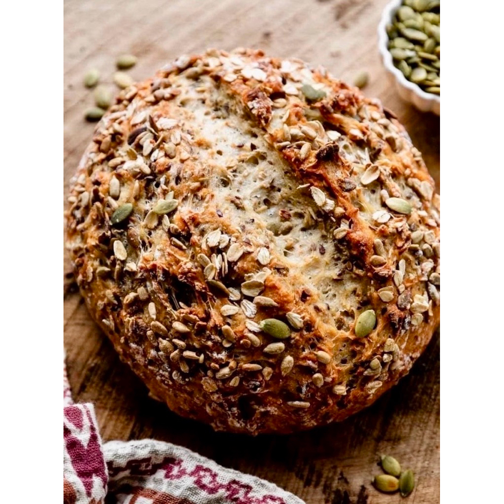 Sourdough Multigrain 300g/600g 💥Buy3 get 1 Free 🍞ขนมปังซาวโดว์ มัลติเกรนธัญพืช 6ชนิด 300/600กรัม💥กดซื้อ3 จะได้รับ4ก้อน