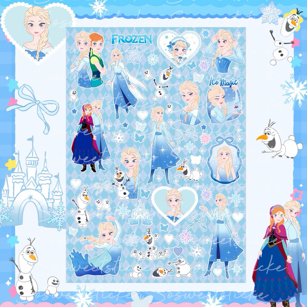 Sticker PVC Dicut ___ Frozen เจ้าหญิงน้ำแข็ง