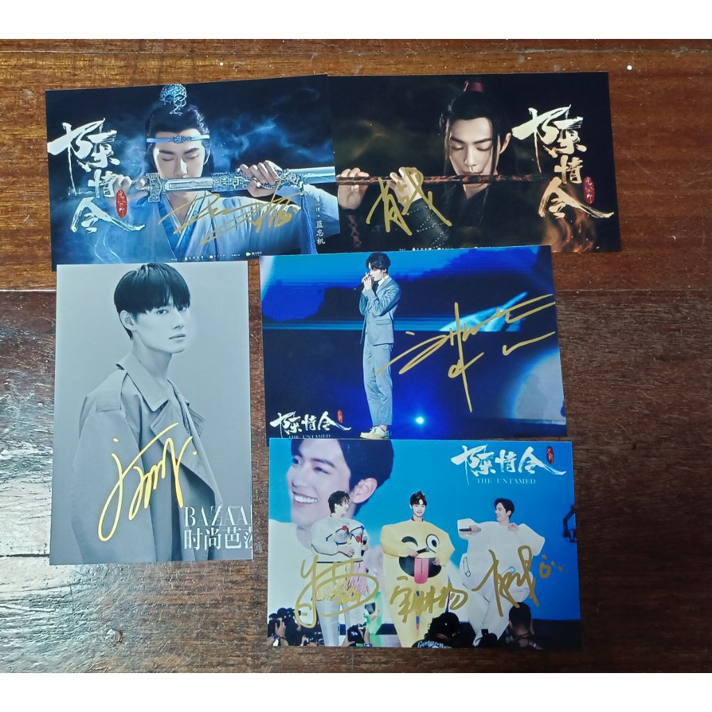 สินค้าพร้อมส่ง รูปพร้อมลายเซ็นของนักแสดงปรมาจารย์ลัทธิมาร