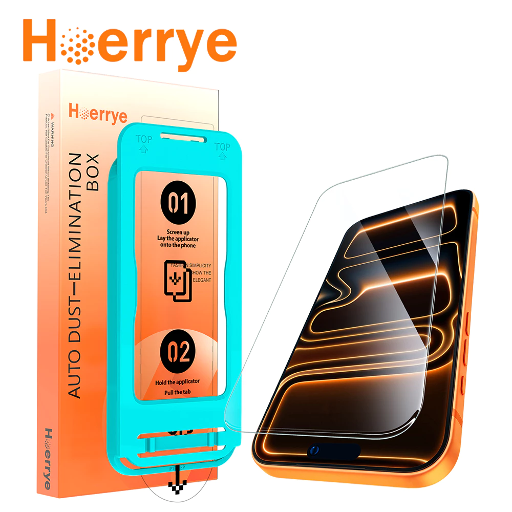 Hoerrye 1pc ไร้พรมแดน ฟิล์ม for iPhone 17ProMax ไม่มีฟองอากาศ ขอบใส กันมอง ไอโฟน 17 16 15 14 13 12 11 กันรอย ฟิล์มกระจก