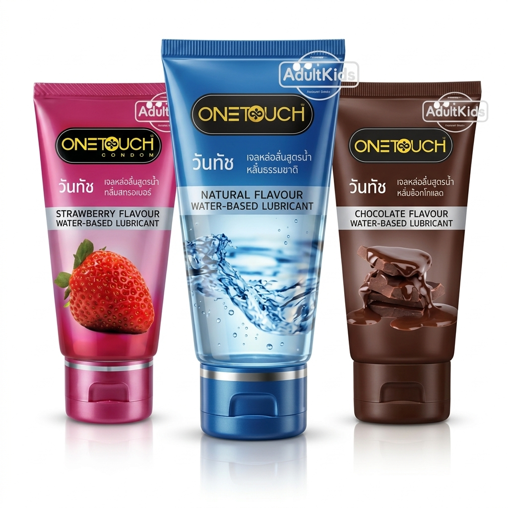 onetouch gel 75ml เจลหล่อลื่น วันทัช สูตรน้ำ กลิ่นสตรอเบอรี่ กลิ่นธรรมชาติ กลิ่นช๊อคโกแลต 75 มล