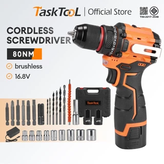 TASKTOOL TISI มาตรฐาน 80NM เครื่องมือช่าง ไขควงไฟฟ้า ไขควงไร้สาย ไขควงไฟฟ้าไร้สาย สว่านไฟฟ้า 16.8V อเนกประสงค์