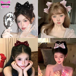 กิ๊บติดผมหน้าม้า ลัคชูรี่ 2pcs จากไทย🇹🇭 โบว์ติดผมผ้ากำมะหยี่ Luxury กิ๊บเก็บหน้าม้า แนวคุณหนู ลูกคุณ สไตล์สาวโต้วอิน