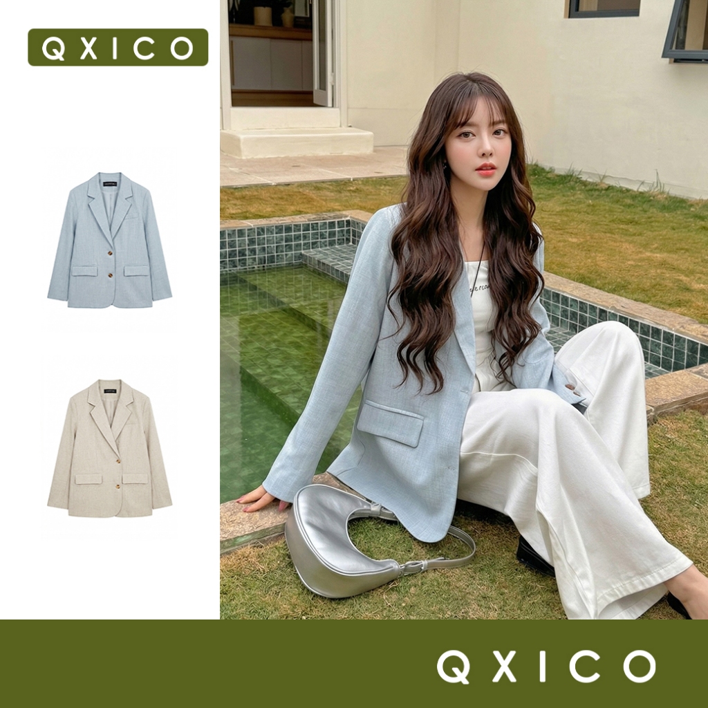 (ส่งด่วน❗️) QXICO รุ่น CS276 เสื้อเบลเซอร์ เสื้อสูทเบลเซอร์