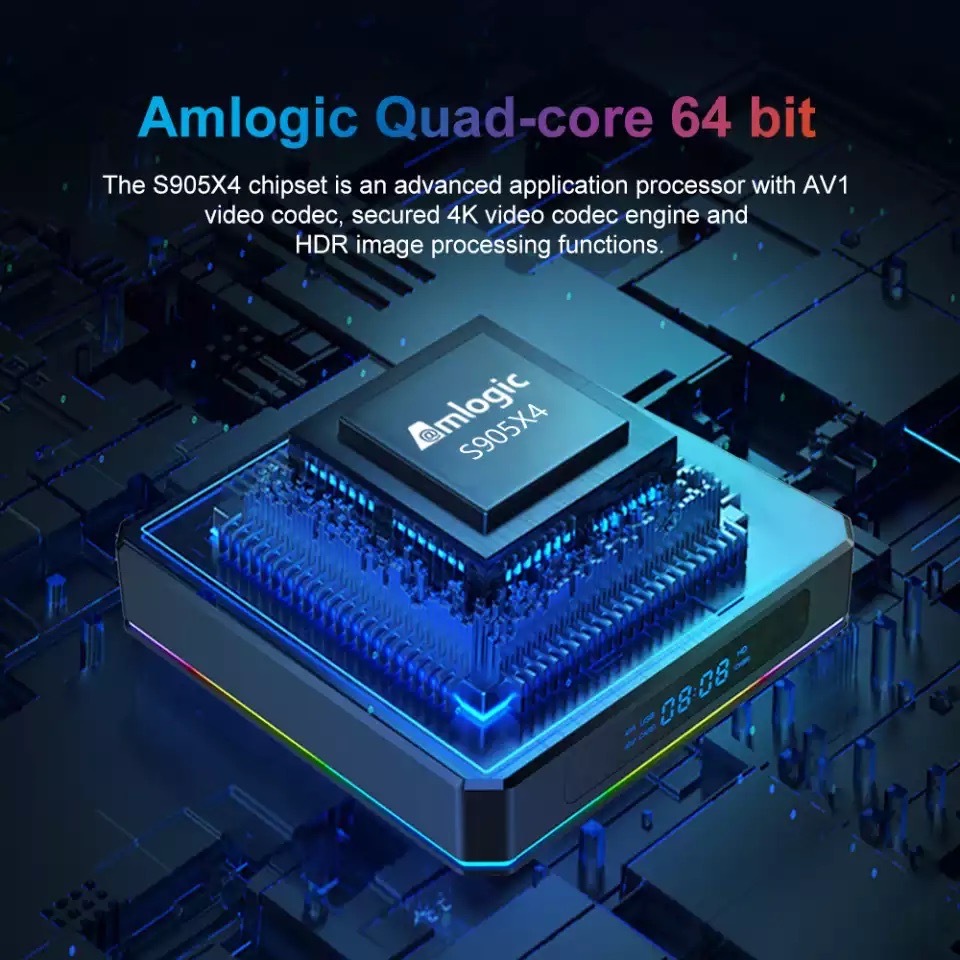 X96 X4 (64GB ROM ) แรม 4GB / 64GB Wifi 5G Bluetooth CPU รูปที่ 3