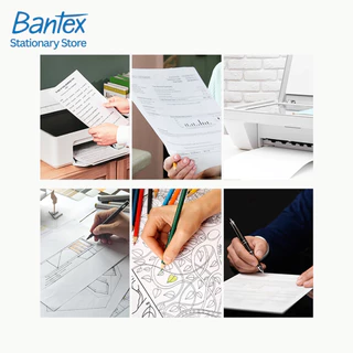 Bantex กระดาษ A4 80แกรม กระดาษถ่ายเอกสาร 1 รีม500แผ่น แพ็คเกจใหม่พรีเมียม อัปเกรดคุณภาพ Copy Paper
