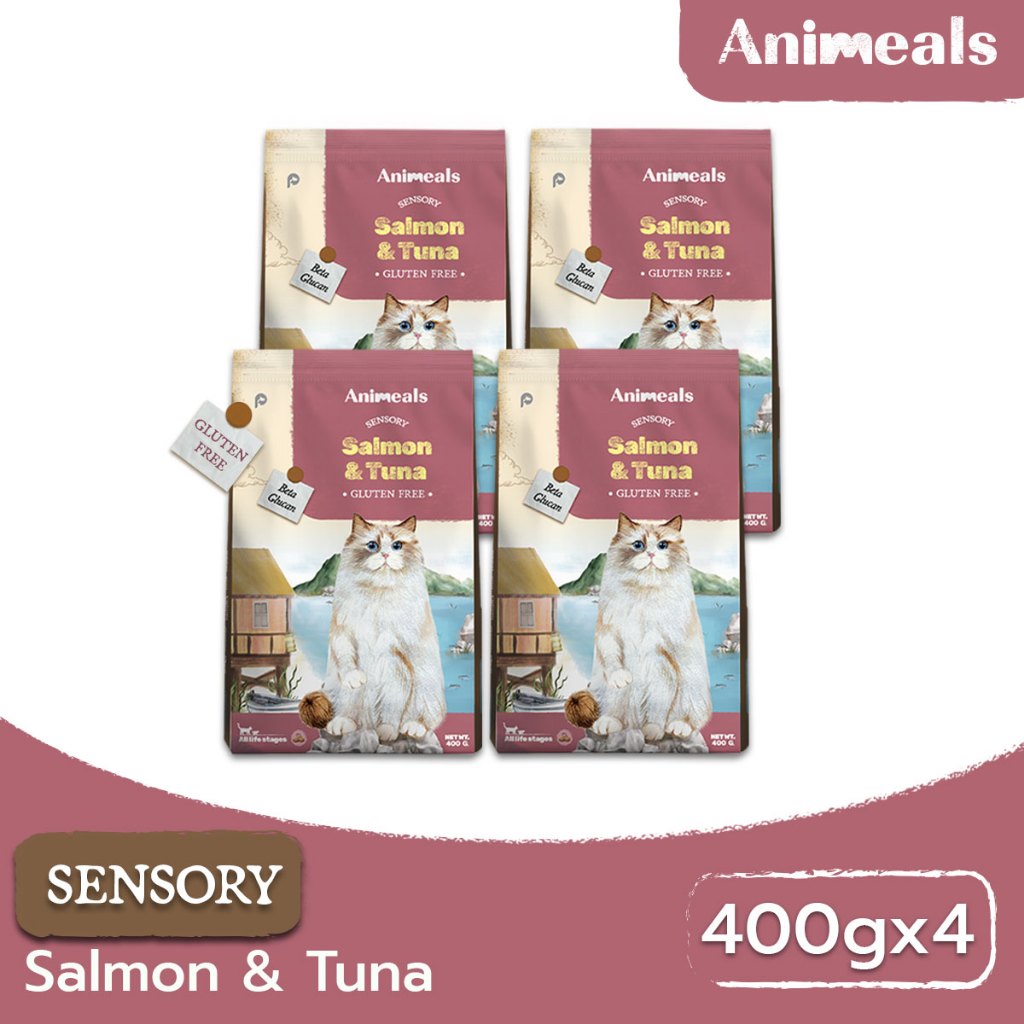 Animeals อาหารแมว 1.6kg. (ไก่งวงและปลาเนื้อขาว) สูตรกินง่าย หอมอร่อย สำหรับแมวเลือกกิน เบื่ออาหาร กล