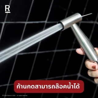 RASLAND RAS2021 H812-9595 ชุดสายฉีดชำระพร้อมสายและขอแขวน หรือ เฉพาะหัวฉีด วัสดุสแตนเลส 304 สีสแตนเลสด้าน