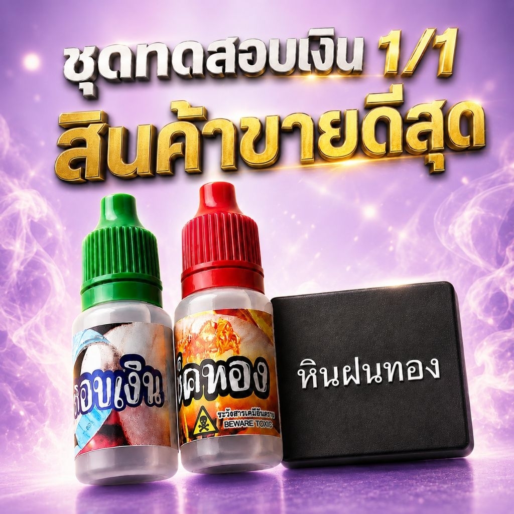 ชุดเช็คทองและเงินครบชุด มินิ 1/1 #ชุดทดสอบทอง