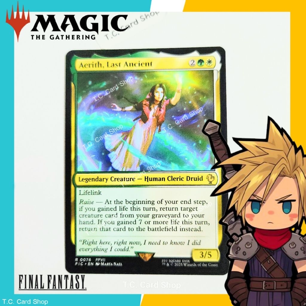 Aerith, Last Ancient - R0076 FFVII - Final Fantasy - Magic the Gathering (MTG) (FIC)