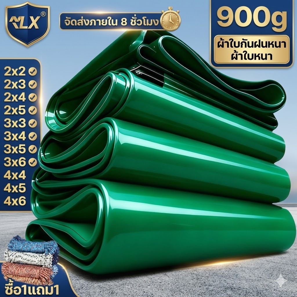 5A+กันน้ำ ผ้าใบPVC หนาพิเศษเพิ่ม ผ้าใบกันแดดฝน ผ้ายางกันฝน กันฝน/กันแดด การชดเชยความเสียหาย ผ้าใบกันฝนหนา