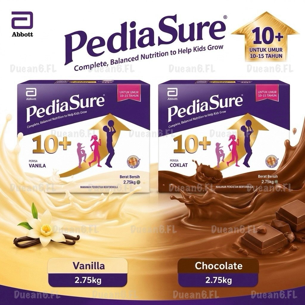 Pediasure 10+ Scientifically Designed for 10-15 years - Chocolate , Vanilla  ( ขนาด 2.75kg)